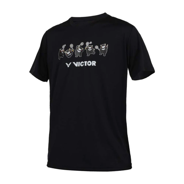 VICTOR 勝利體育 男2024年高雄大師賽短袖T恤-台灣製 吸濕排汗 休閒 上衣 黑(T-VKO24C)