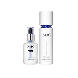 【AHC】醫美科研超導水光玻尿酸澎潤組(精華40ml+精華乳100ml HA精華 B5保濕)