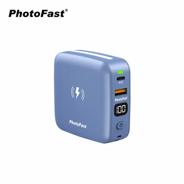 【Photofast】MUTICHARGEPLUS 10000mAh 多合一迷你磁吸行動電源(自帶線/Magsafe/PD快充)