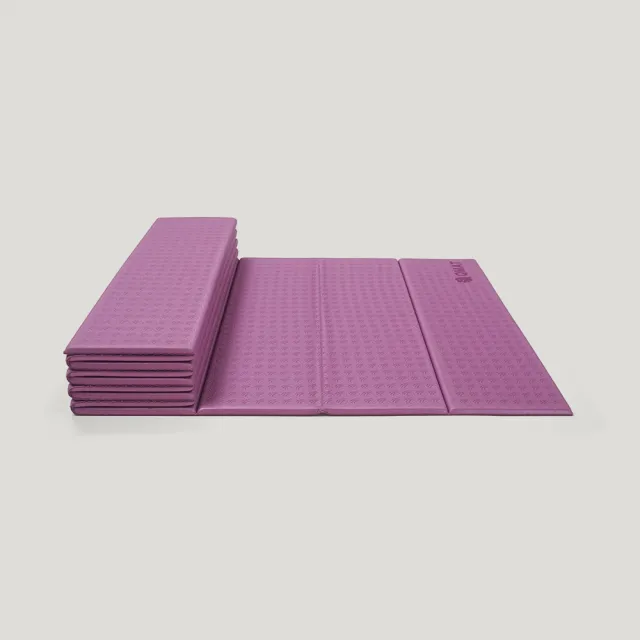 【QMAT】8mm加厚折疊瑜珈墊 台灣製造(附贈拉鍊收納背袋 Yoga Mat)