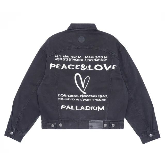 【Palladium】PEACE&LOVE塗鴉牛仔外套-男裝/女裝/男外套/女外套-潮流黑(108888-032)