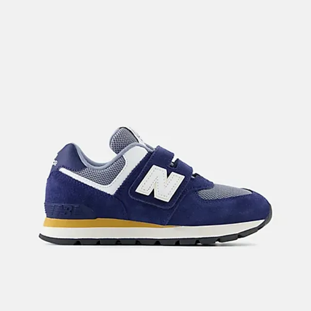 【NEW BALANCE】NB 574 童鞋 休閒鞋 復古鞋 親子鞋 經典款 中大童 藍色(PV574DNH-W)