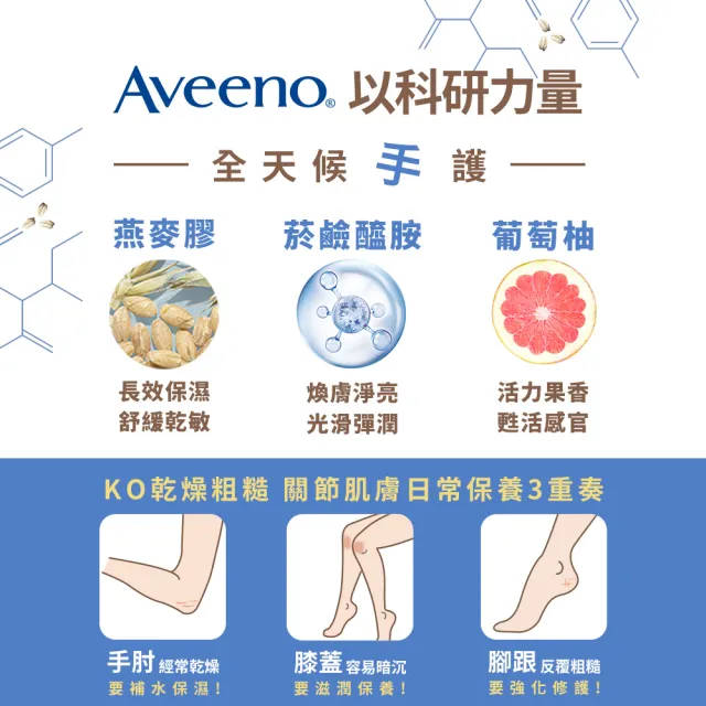 【Aveeno 艾惟諾】香氛護手霜禮盒(50gx5)