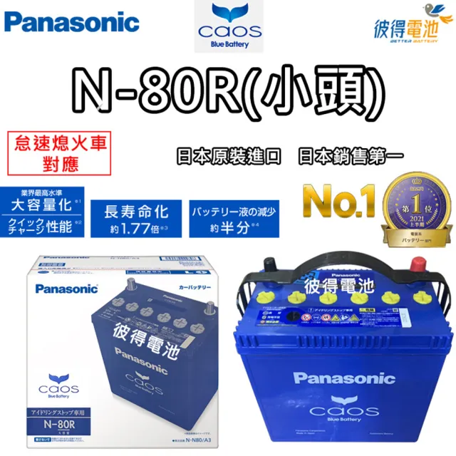 【Panasonic 國際牌】N-80R CAOS怠速熄火電瓶(小頭)