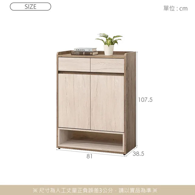 【時尚屋】[XV11]松浦灰橡雙色2.7尺鞋櫃XV11-K327-1(免運費/免組裝/鞋櫃)