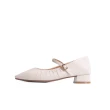 【KOKKO】法式優雅手感皺褶極柔軟瑪莉珍鞋(白色)