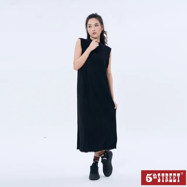 【5th STREET】女裝百搭針織長版連身背心裙-3色任選(山形系列)
