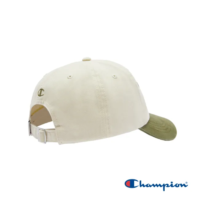 【Champion】官方直營-簍空刺繡LOGO撞色棒球帽(淺米綠色)