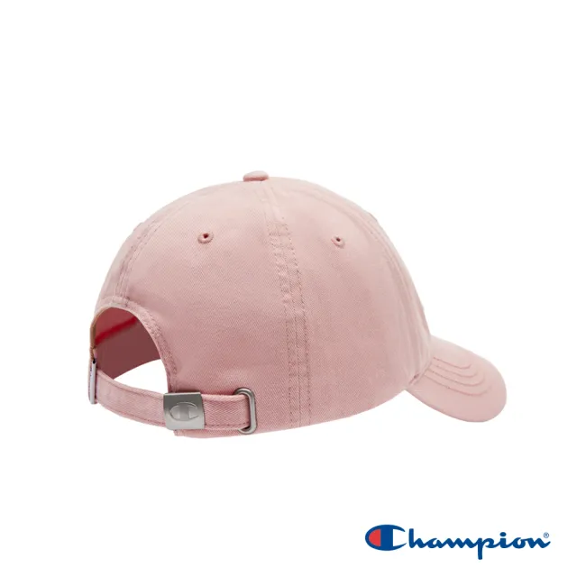 【Champion】官方直營-光變刺繡草寫LOGO棒球帽(淺粉紅色)