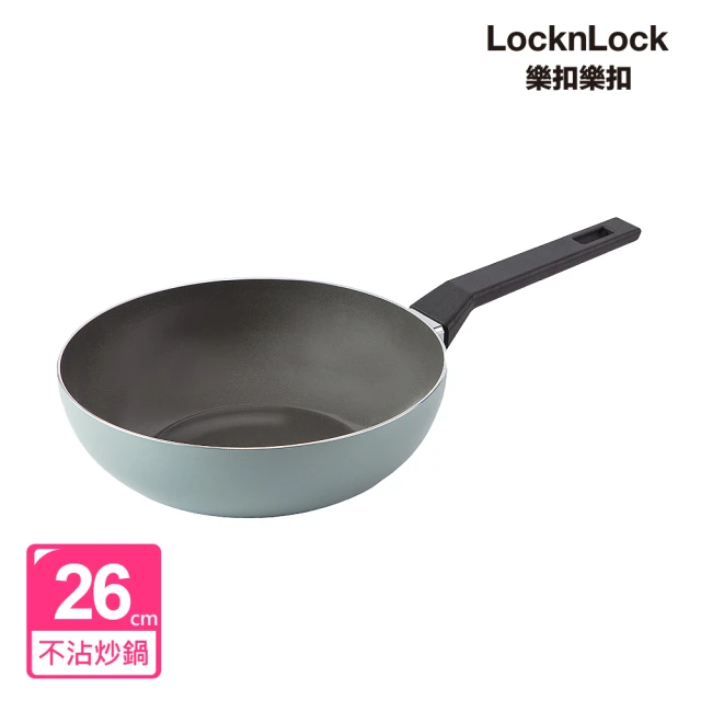 LocknLock 樂扣樂扣 陶瓷不沾系列鼠尾草綠26cm炒鍋(IH可用鍋)