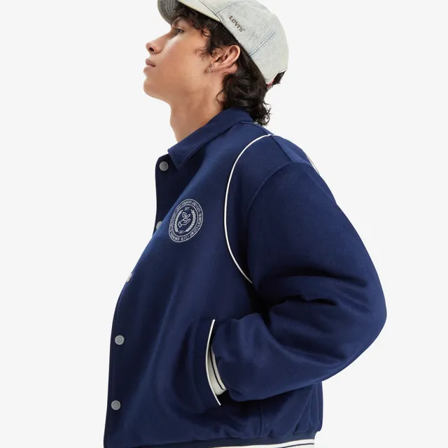 【LEVIS 官方旗艦】男款 寬鬆版混羊毛夾克外套 熱賣單品 A7246-0000