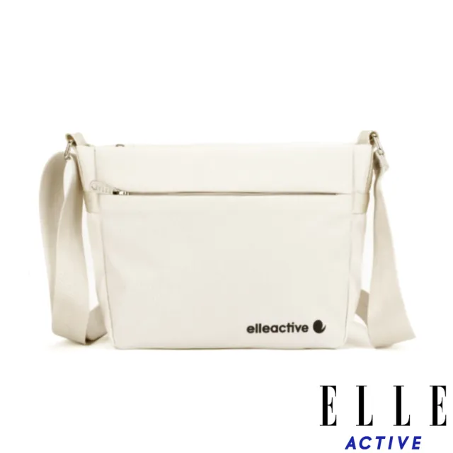 【ELLE ACTIVE】活力隨行系列-郵差包/側背包(米白色)