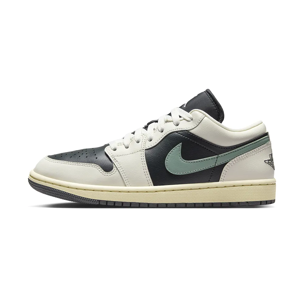 【NIKE 耐吉】W Air Jordan 1 Low 女鞋 米白綠色 AJ1 低筒 喬丹 經典 休閒鞋 DC0774-001