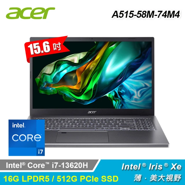Acer 宏碁 Aspire 5 A515-58M-74M4 15.6吋 i7 筆電 灰色