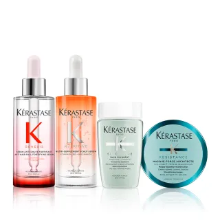 【KERASTASE 巴黎卡詩】粉漾芯生+皇家滋養頭皮精華雙入組