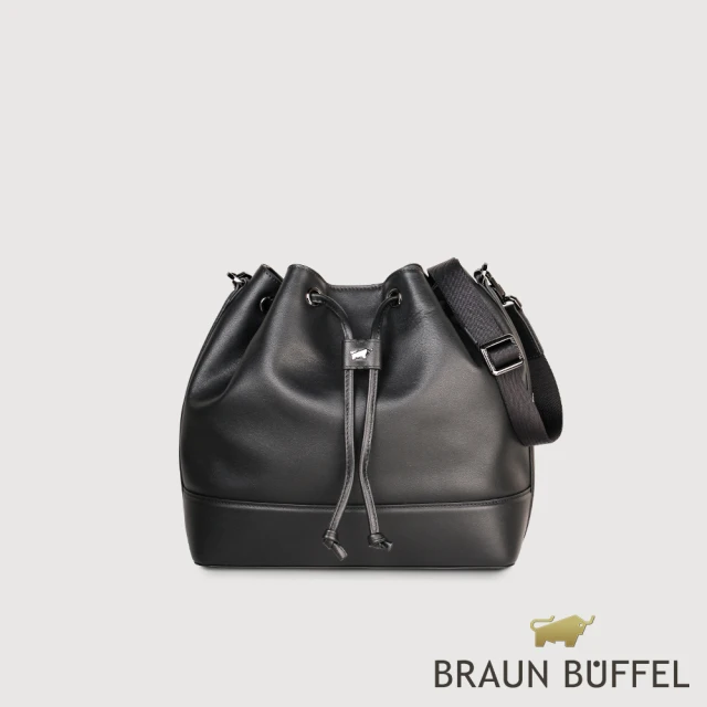 BRAUN BUFFEL 德國小金牛 台灣總代理 嘉布莉 大水桶包-黑色(BF838-32-BK)