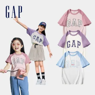 【GAP】兒童裝 Logo印花圓領短袖T恤-多色任選(545622)