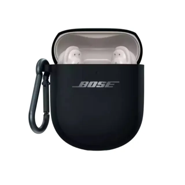 【BOSE】QuietComfort 消噪耳塞 矽膠無線充電盒保護套 黑色(通用 II / Ultra)