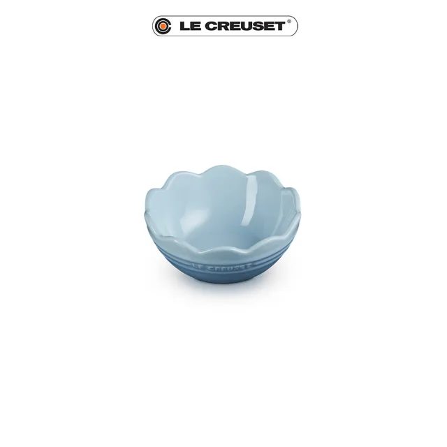 【Le Creuset】瓷器蕾絲花型碗14cm(海岸藍)
