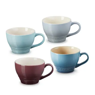 【Le Creuset】瓷器卡布奇諾杯400ml(無花果/海洋之花/水手藍/迷霧灰 4色選1)