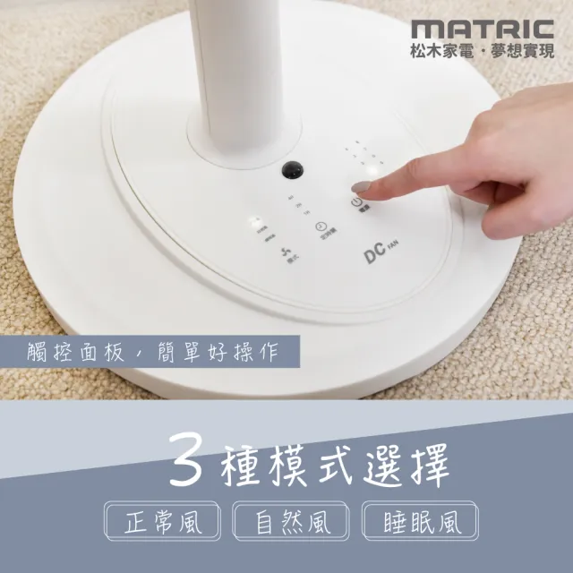 【MATRIC 松木】14吋DC節能風扇MG-DF1408(低耗電量省能源)