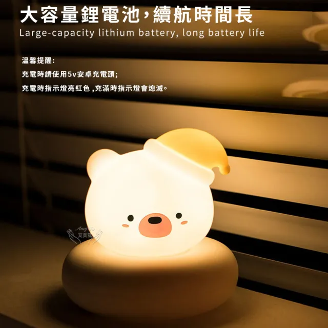 【Amywo艾美窩】床頭小夜燈IH-05502(聖誕燈 交換禮物 床頭燈 可調節亮度 充電款小夜燈 哺乳燈 樓梯燈)