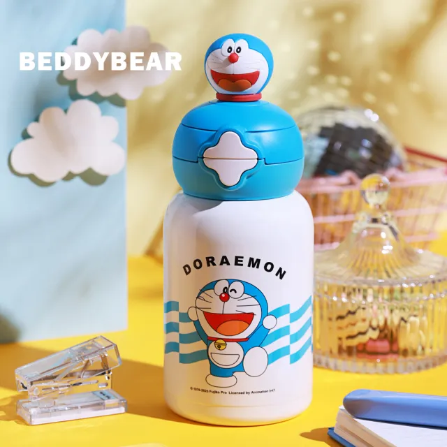 【BEDDY BEAR 杯具熊】星辰系列雙飲兒童保溫瓶  316不鏽鋼保溫瓶  吸管杯直飲杯600ml(哆啦A夢 三眼仔)