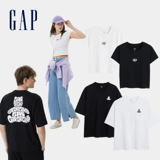 【GAP】男女款 純棉小熊圓領短袖T恤-多款任選(460845&598251&548022)