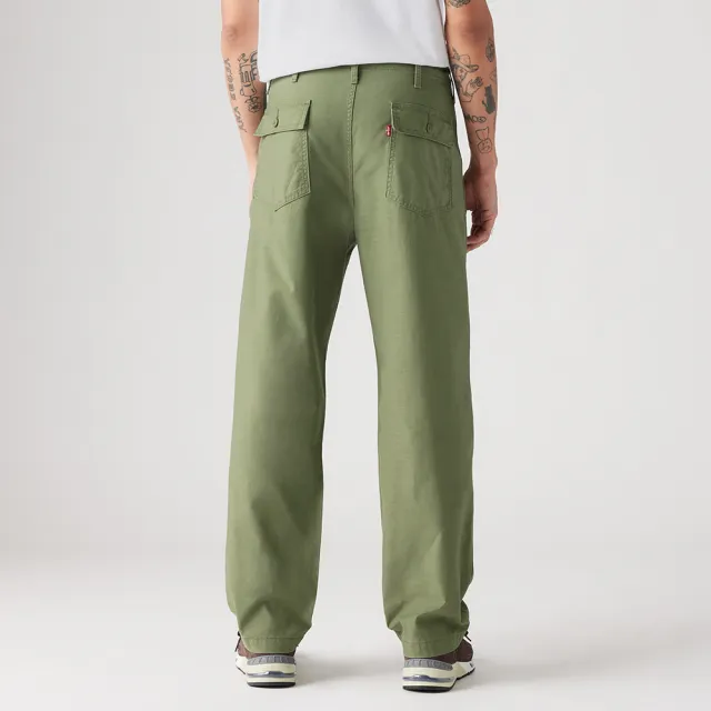 【LEVIS】男款 LOOSE寬鬆抽繩工作褲 / 軍綠 熱賣單品 A9210-0004