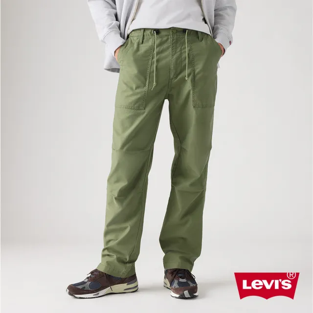 【LEVIS】男款 LOOSE寬鬆抽繩工作褲 / 軍綠 熱賣單品 A9210-0004