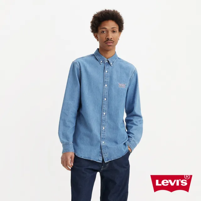 【LEVIS 官方旗艦】Workwear工裝系列男款 寬鬆丹寧牛仔襯衫 人氣新品 A8643-0000