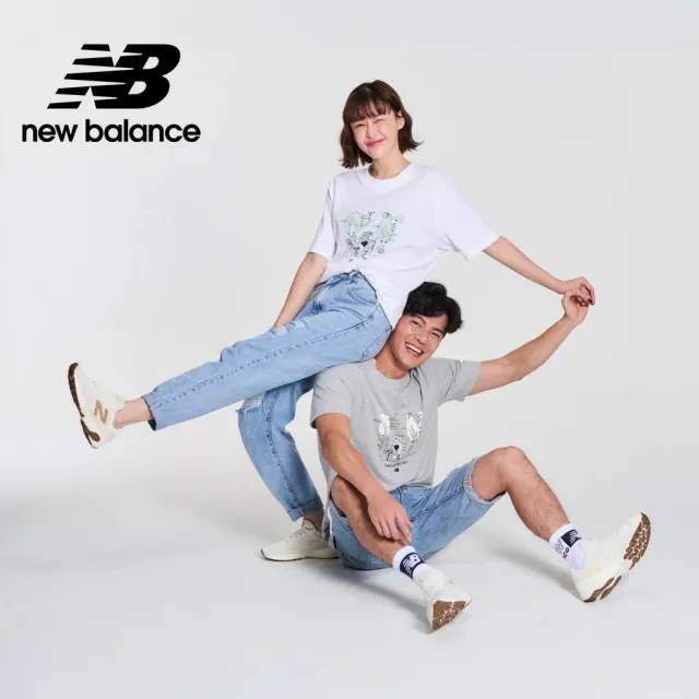 【NEW BALANCE】NB 趣味插圖短袖上衣_男性_白/灰色任選_MT41912AG_MT41912WT(美版 版型偏大)