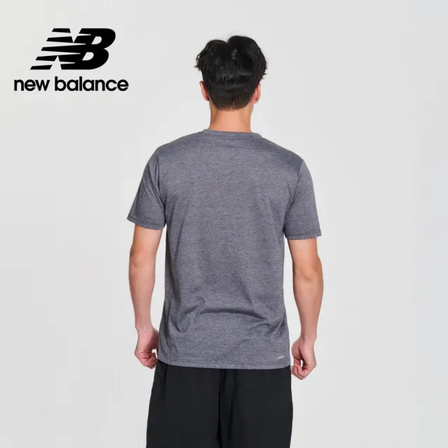 【NEW BALANCE】NB 吸濕排汗短袖上衣_MT41070BKH_男性_灰色(美版 版型偏大)