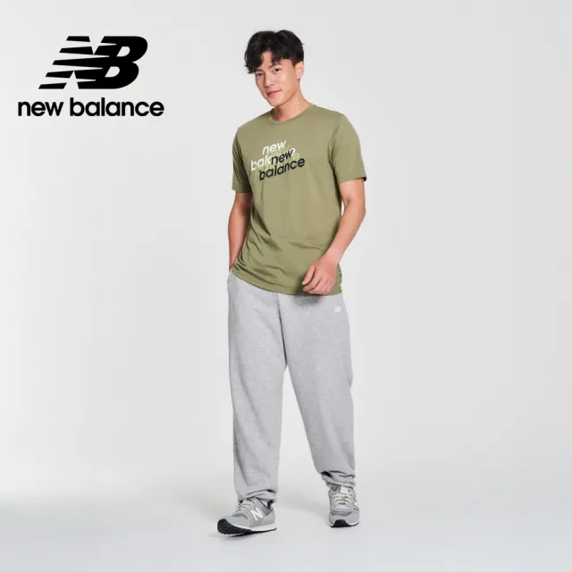 【NEW BALANCE】NB 漸層NB吸濕排汗短袖上衣_MT41071DEK_男性_綠色(美版 版型偏大)