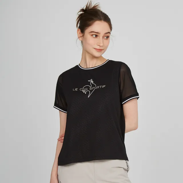 【LE COQ SPORTIF 公雞】運動TRAINING短袖T恤 女款-2色-LWT22603