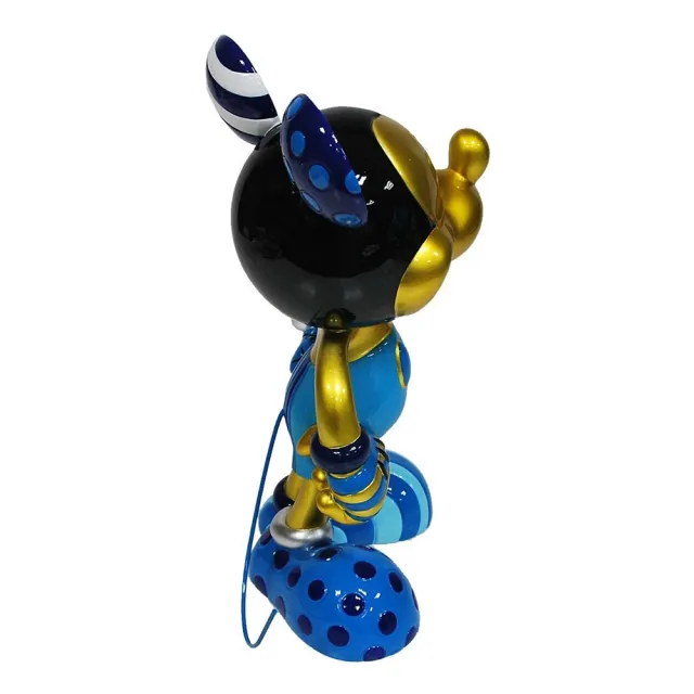 【Enesco】精品家飾 Disney 迪士尼 Romero Britto系列 限定金色米奇NLE居家擺飾 大塑像 藍色