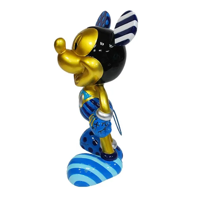 【Enesco】精品家飾 Disney 迪士尼 Romero Britto系列 限定金色米奇NLE居家擺飾 大塑像 藍色