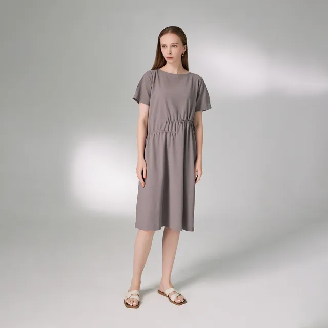 【giordano ladies】24SS_不對稱抽繩連衣裙(02464019)