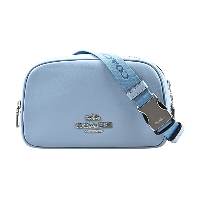 COACHCOACH Pace 金屬logo斜揹腰包(莫蘭迪霧藍)