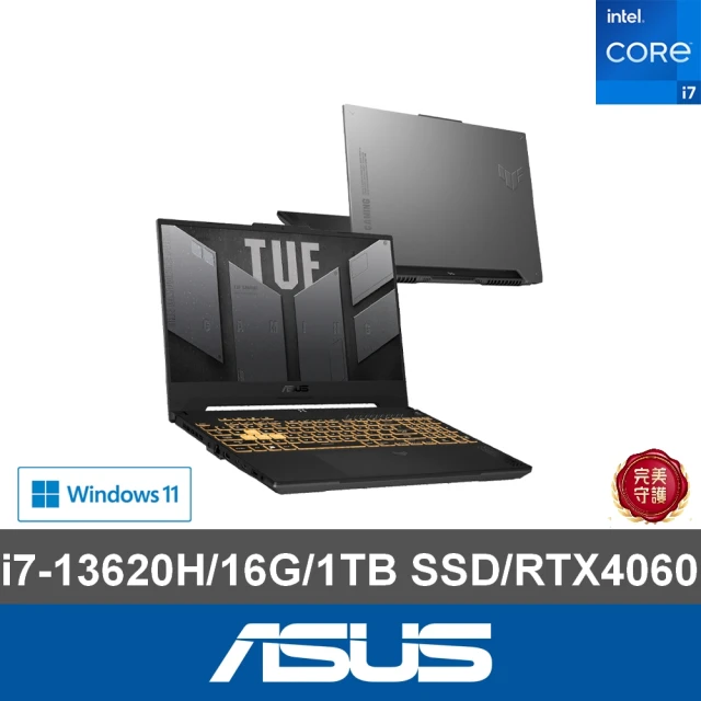 【ASUS 華碩】 15.6吋i7 RTX4060電競筆電(i7-13620H/16G/1TB SSD/W11/FX507VV-0192B13620H)