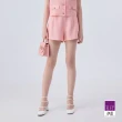 【ILEY 伊蕾】粉色針織布A字短褲(粉色；M-XL；1241596005)