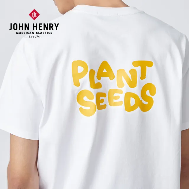【JOHN HENRY】PLANT SEEDS 短袖T恤-白色