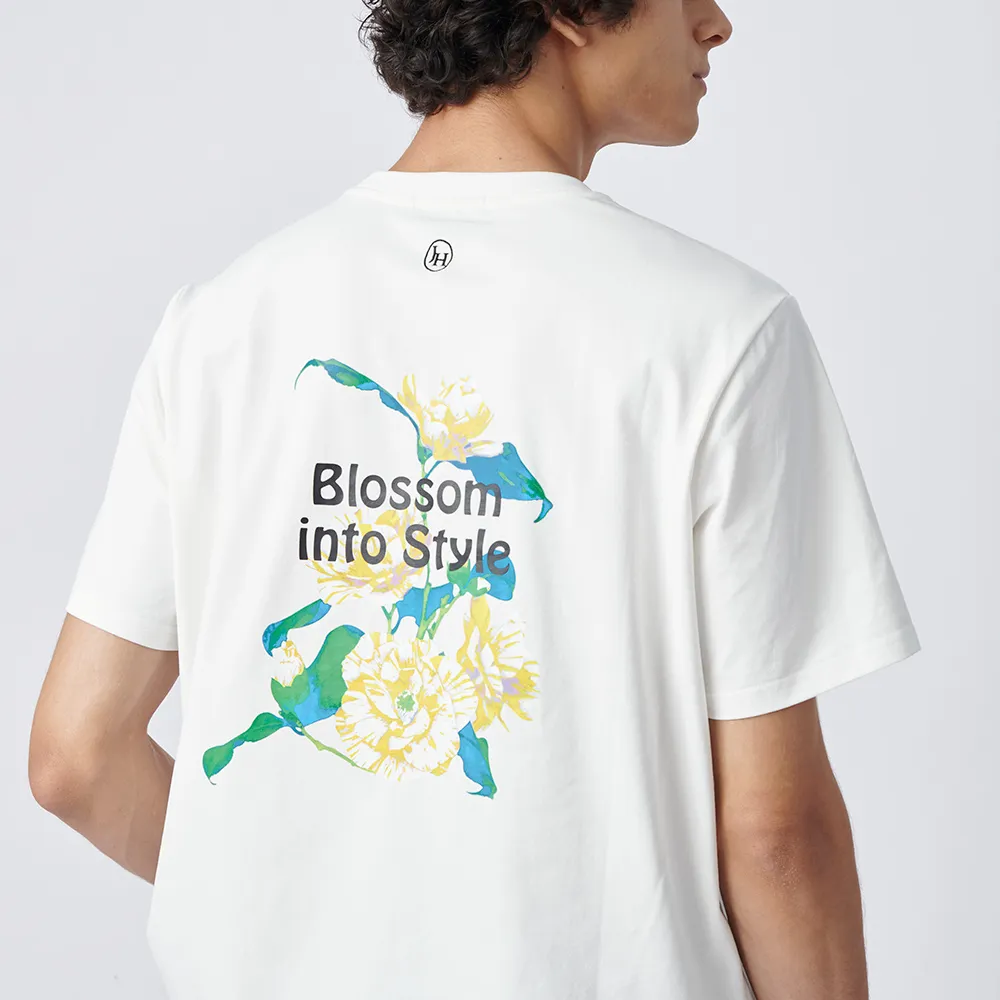 【JOHN HENRY】BLOSSOM INTO STYLE 短袖T恤-白色