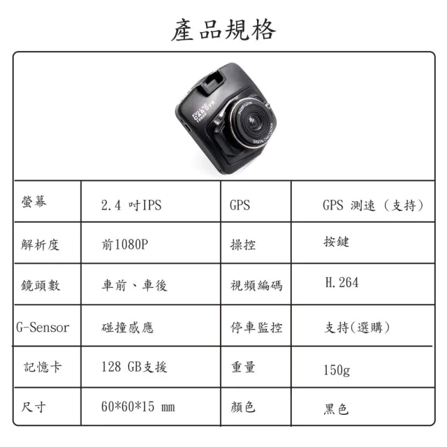 【Jinpei】GPS 區間測速、1080P夜視加強版、前後雙鏡頭盾牌行車紀錄器 贈32GB(行車記錄器)