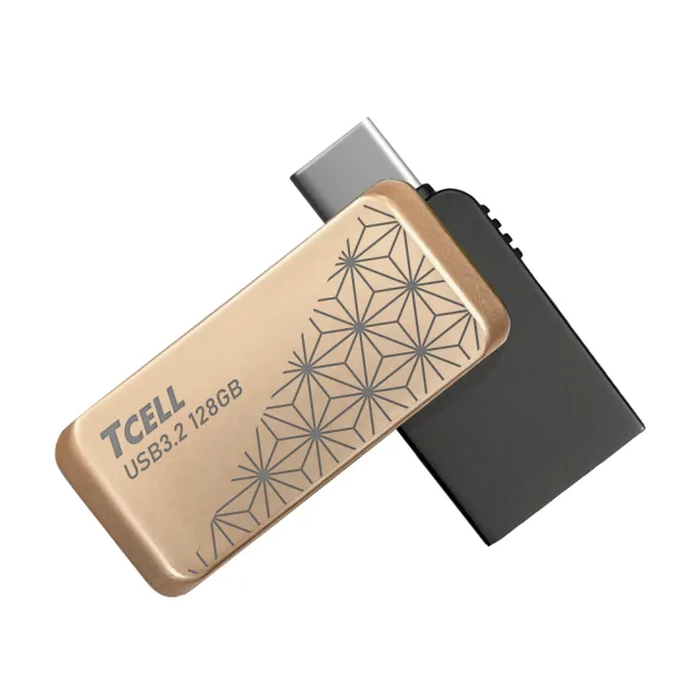 【TCELL 冠元】2入組-Type-C USB3.2 128GB 雙介面OTG大正浪漫隨身碟