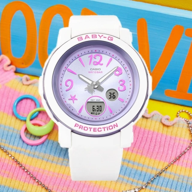 CASIO 卡西歐 BABY-G 閃耀光彩 海底世界 手錶-紫 41.5mm(BGA-290US-6A)