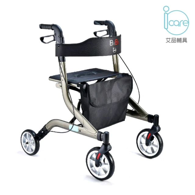 【i care 艾品輔具】BiBi輕巧帶輪助行器/助步車/銀髮旅(重量僅5.8公斤)