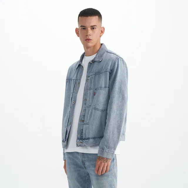 【LEVIS 官方旗艦】男款 Type1復古寬鬆版型外套 牛仔外套 人氣新品 0016W-0001