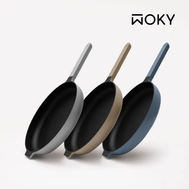 【WOKY 沃廚】哈哈鍋2.0 不沾淺煎鍋26cm