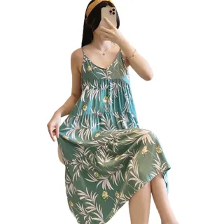 【AMIE 艾米韓系】現貨美型花漾細肩睡衣居家服(共1色)